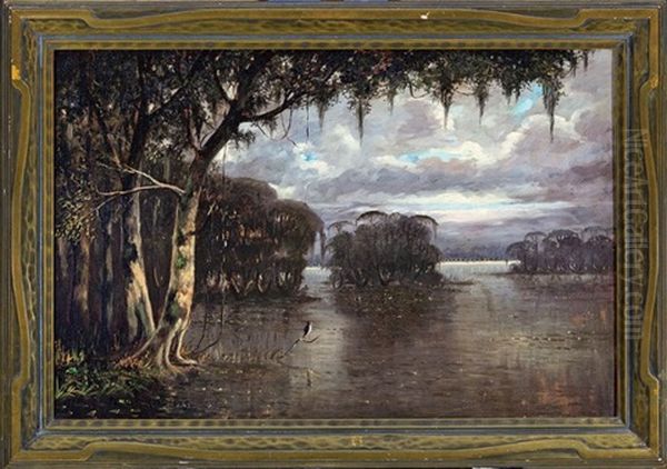 Bayou Peyo. La Oil Painting by Joseph Rusling Meeker