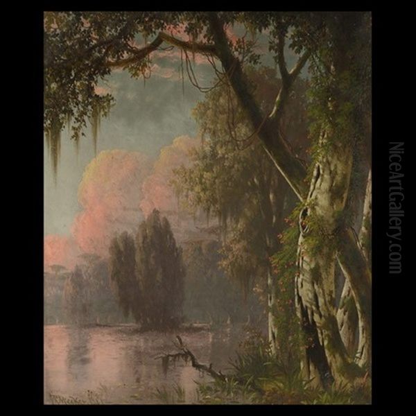 Near The Atchafalaya Oil Painting by Joseph Rusling Meeker