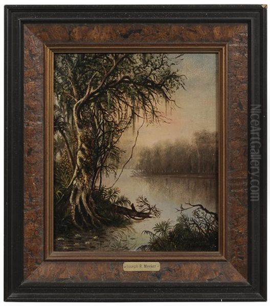 Southern Bayou Oil Painting by Joseph Rusling Meeker