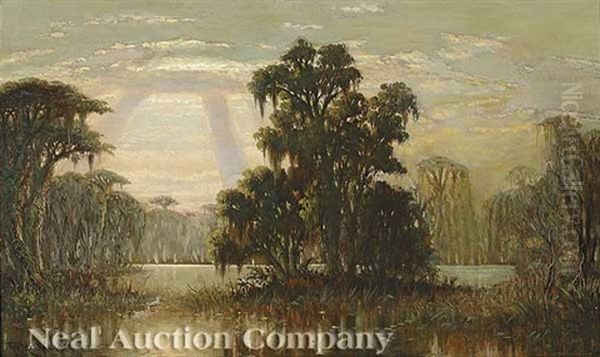 Bayou Plaquemines, Louisiana Oil Painting by Joseph Rusling Meeker