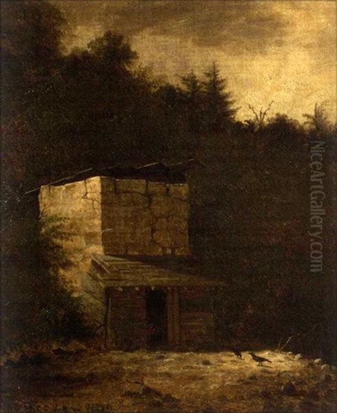 Old Lime Kiln, Frontenac, Minnesota Oil Painting by Joseph Rusling Meeker