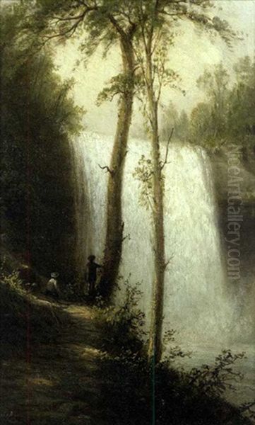 The Falls Of Minnehaha Oil Painting by Joseph Rusling Meeker