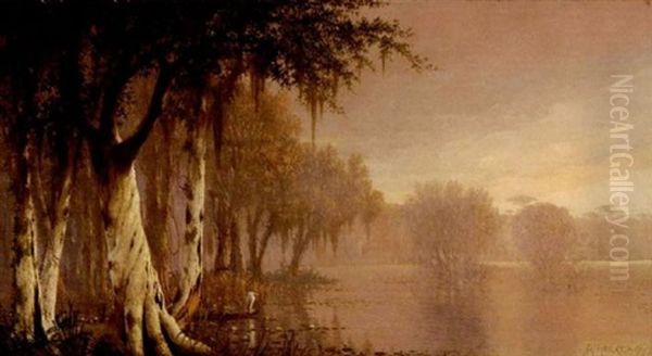 Bayou Teche Oil Painting by Joseph Rusling Meeker