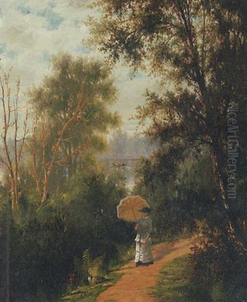 The Morning Walk Oil Painting by Joseph Rusling Meeker