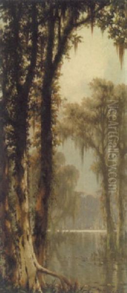 Bayou Plaguemines Oil Painting by Joseph Rusling Meeker