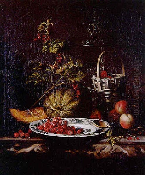 Nature Morte Aux Fruits Oil Painting by Barend van der Meer