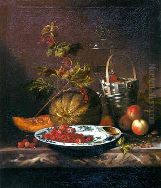 Nature Morte Aux Fruits Oil Painting by Barend van der Meer