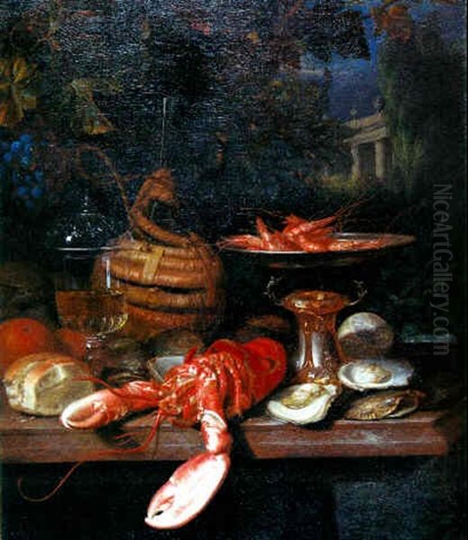 Nature Morte Aux Crustaces by Barend van der Meer