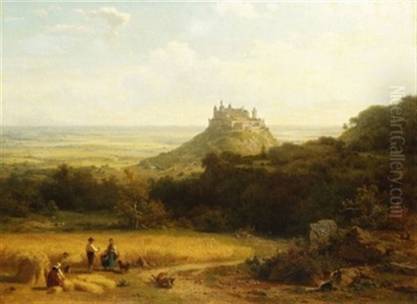 Landschaft Mit Schloss Oil Painting by Arnold Meermann