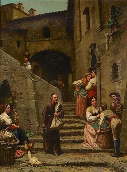 Food For The Friar Oil Painting by Franz Meerts