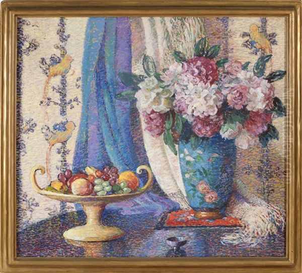 Still Life Of Rhododendron Oil Painting by Lillian Burk Meeser