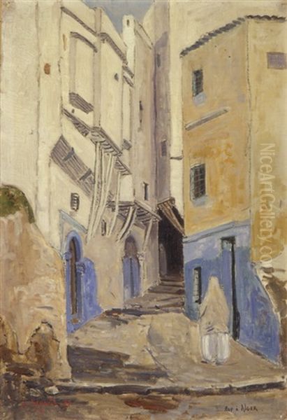 Rue A Alger Oil Painting by Joseph Megard