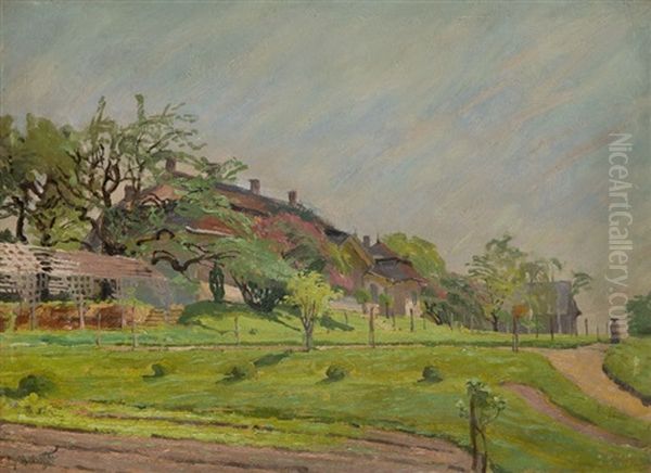 Jankowka Oil Painting by Josef Mehoffer