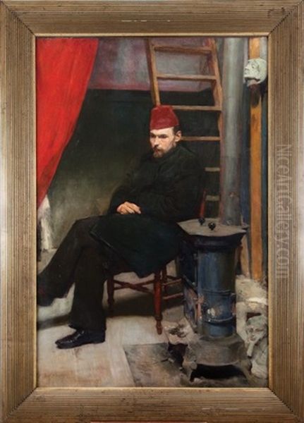 Portret Laszczki Oil Painting by Josef Mehoffer