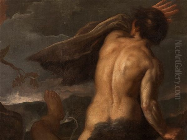 Cain And Abel Oil Painting by Bernardino Mei