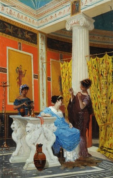 Interno Pompeiano Oil Painting by Paolo Mei