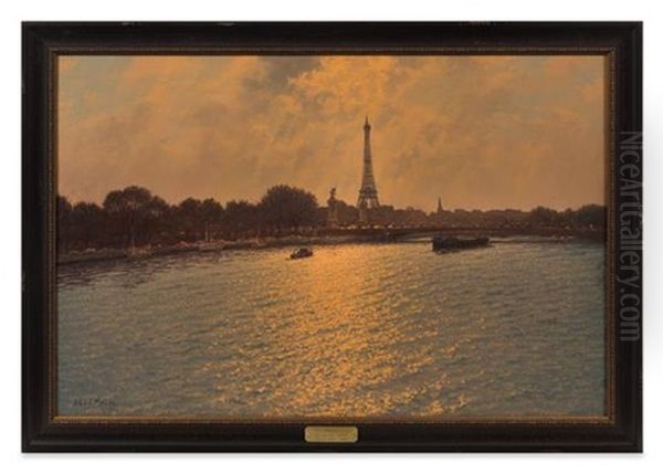 Paris Oil Painting by Jacobus Leonardus Van Der Meide