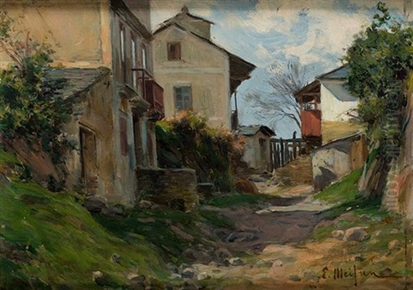 Vista De Pueblo Oil Painting by Eliseo Meifren y Roig