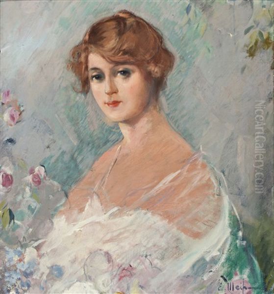 Mrs. Gertrie Oil Painting by Eliseo Meifren y Roig