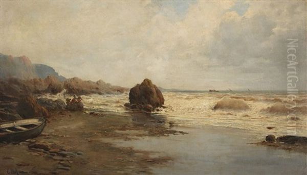 La Playa Oil Painting by Eliseo Meifren y Roig