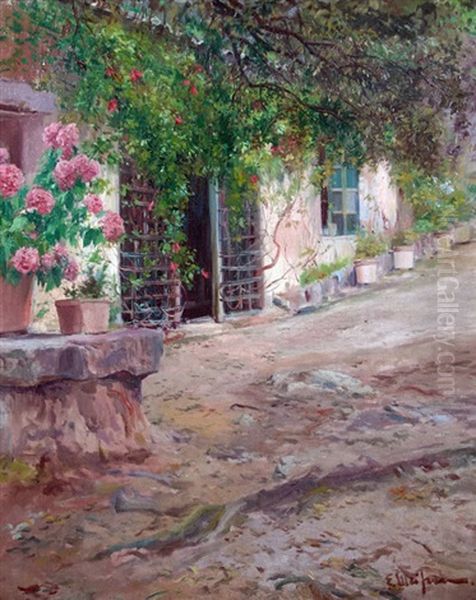 La Vieja Casona Oil Painting by Eliseo Meifren y Roig