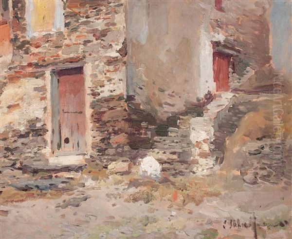 Barracas De Port-lligat Oil Painting by Eliseo Meifren y Roig