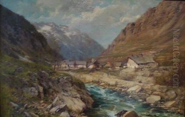 Les Gorges Du Vernon Oil Painting by Charles Alexandre Bertier