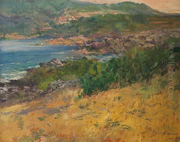 Mar Azul Oil Painting by Eliseo Meifren y Roig