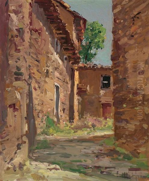 Vista De Montesquiu Oil Painting by Eliseo Meifren y Roig