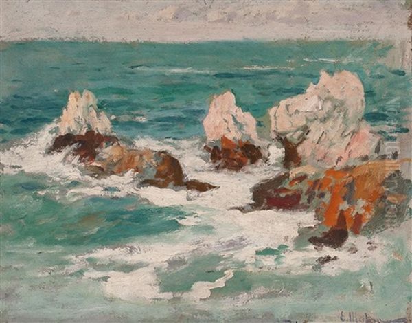 Cala. Deya Oil Painting by Eliseo Meifren y Roig