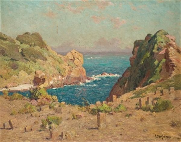 Costa Francesa Oil Painting by Eliseo Meifren y Roig