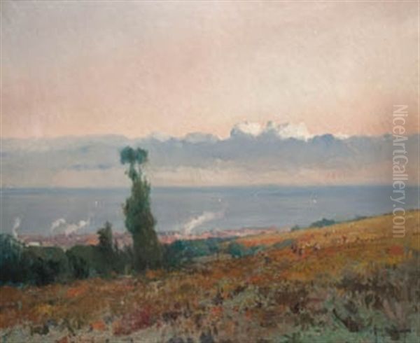 Paisaje De Costa Oil Painting by Eliseo Meifren y Roig