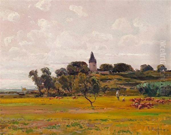 Paisaje Oil Painting by Eliseo Meifren y Roig