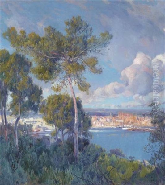 Paisaje De Palma De Mallorca Desde Cas Catala Oil Painting by Eliseo Meifren y Roig