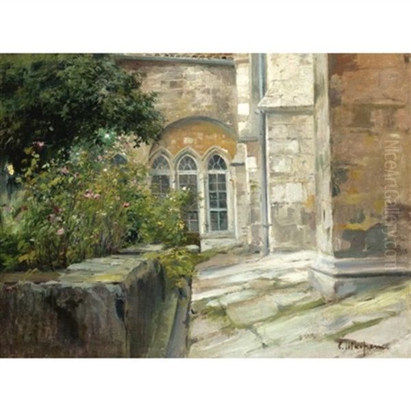 Monasterio De San Jeronimo Del Valle De Belen, Barcelona (monastery Of San Jeronimo Del Valle De Belen, Barcelona) Oil Painting by Eliseo Meifren y Roig