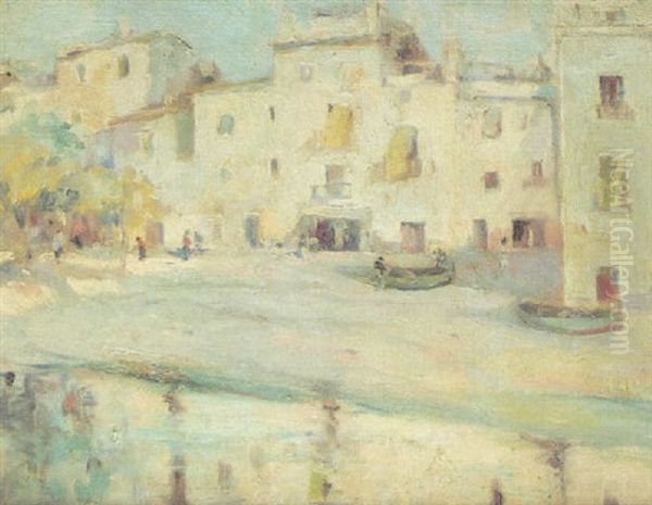 Playa Y Casas Oil Painting by Eliseo Meifren y Roig