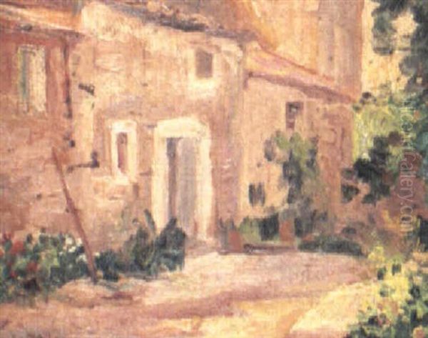 Casa Rural Oil Painting by Eliseo Meifren y Roig