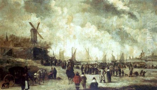 Scene Portuaire Oil Painting by Hendrick De Meijer