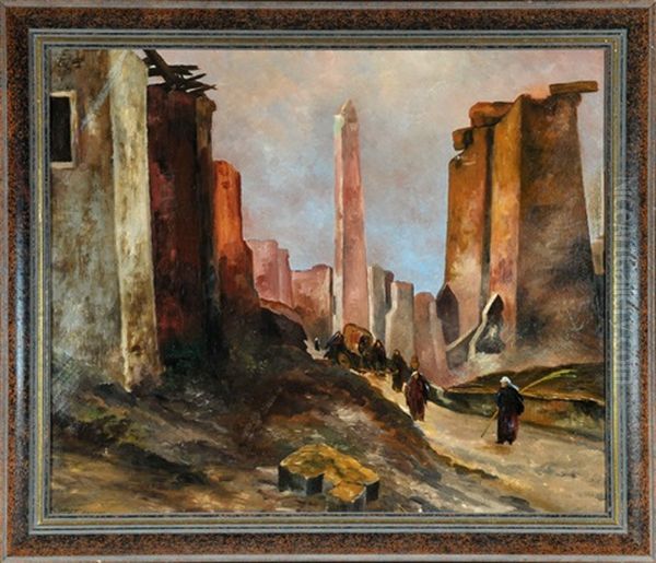 Tempelstadt In Morgenstimmung Oil Painting by Lothar Rudolf Meilinger