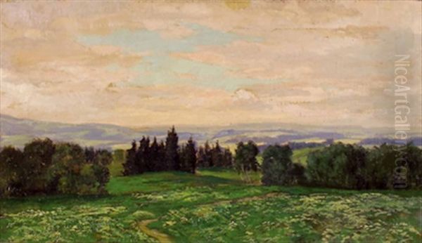 Blick Uber Den Chiemgau Oil Painting by Lothar Rudolf Meilinger