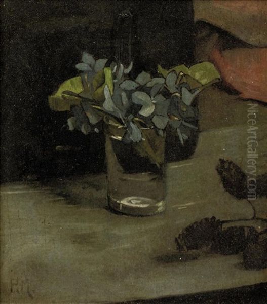 Maartse Viooltjes (violets) Oil Painting by Pieter Meiners