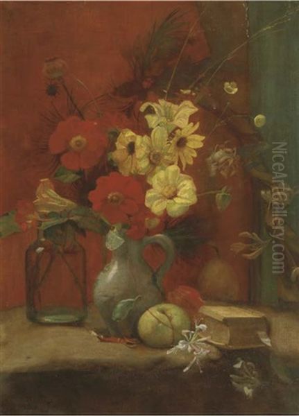 Ewyckshoeve: Mixed Flowers On A Table Oil Painting by Pieter Meiners