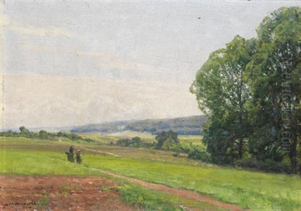 Norddeutsche Landschaft, Sommertag Oil Painting by Georg M. Meinzolt