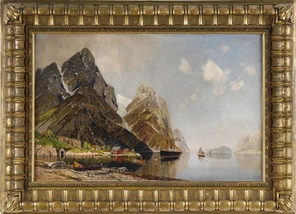 Sommerliche Fjordansicht Oil Painting by Georg M. Meinzolt