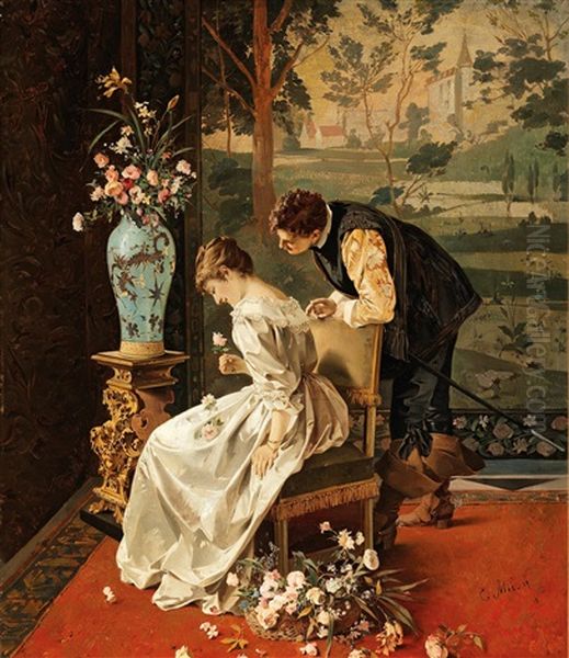 The Rose-bearer Oil Painting by Ernst Meisel