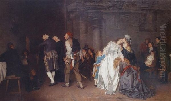 Le Roi Louis Xvi Separe De Sa Famille Le 20 Janvier 1793 Oil Painting by Ernst Meisel