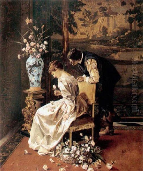 A Floral Tribute Oil Painting by Ernst Meisel