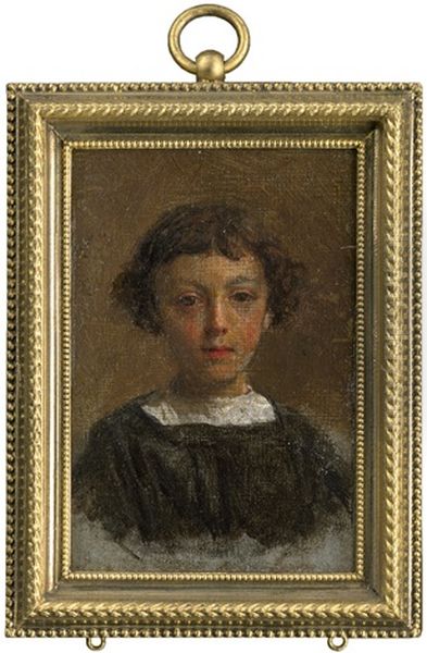 Brustbildnis Eines Jungen Madchens Oil Painting by Ernest Meissonier