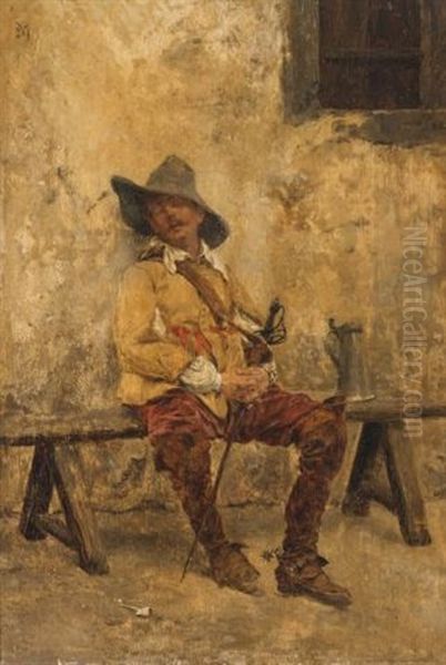 Midday Rest Oil Painting by Ernest Meissonier