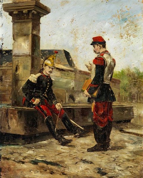 Le Rapport Oil Painting by Ernest Meissonier